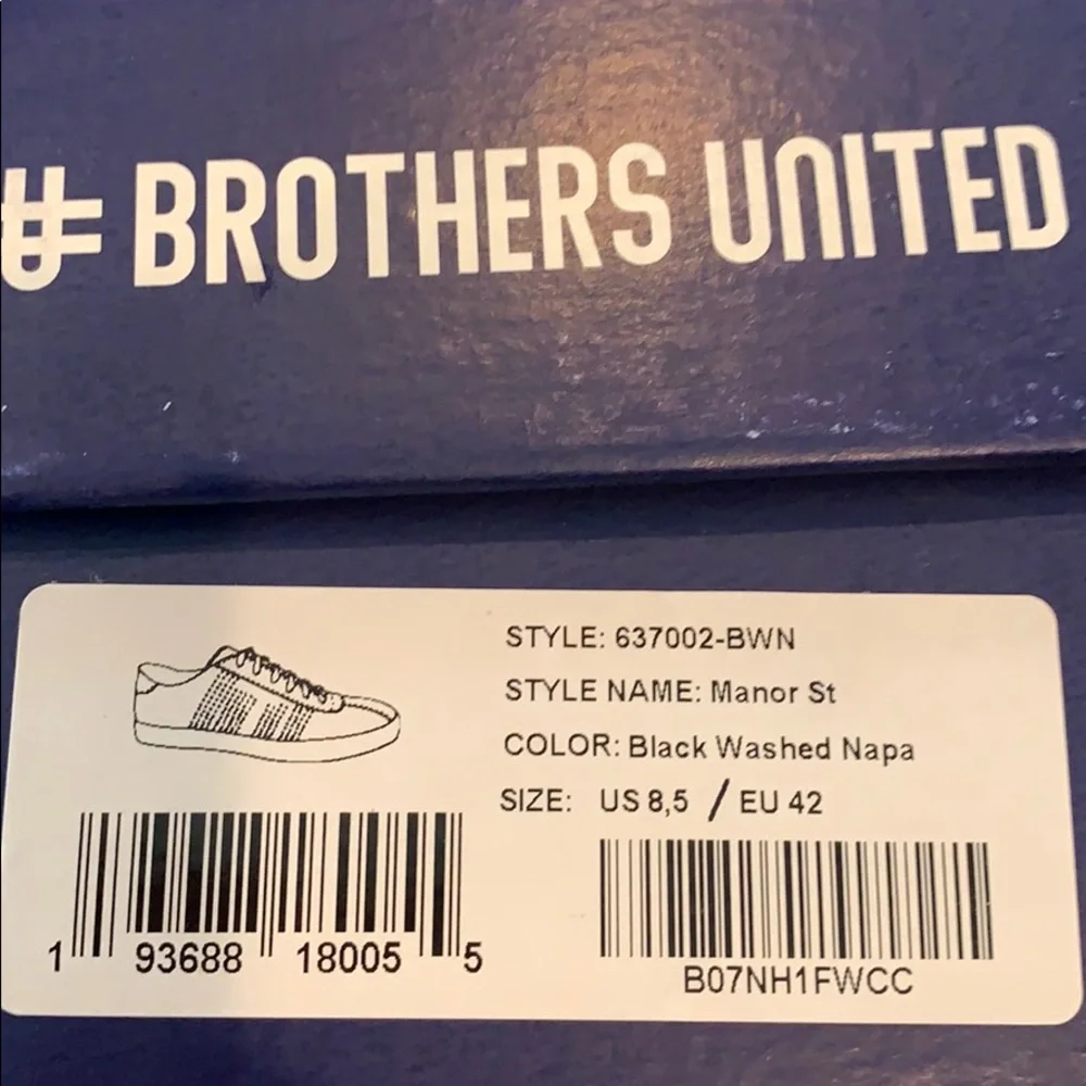 NWB Brothers United Perforated Detail Sneakers 8.5 - Picture 3 of 8